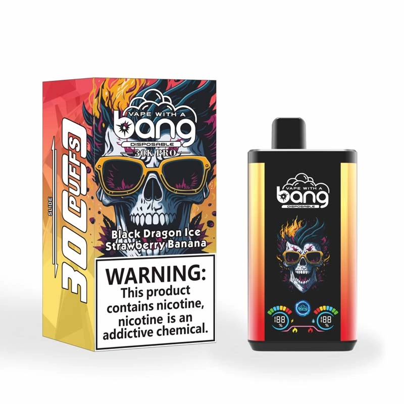 Bang 30K Pro 30,000 Puffs Dual Flavor Vape Black Dragon Ice and Strawberry Banana Bang 30K Pro 30,000 Puffs Dual Flavor Vape Black Dragon Ice and Strawberry Banana