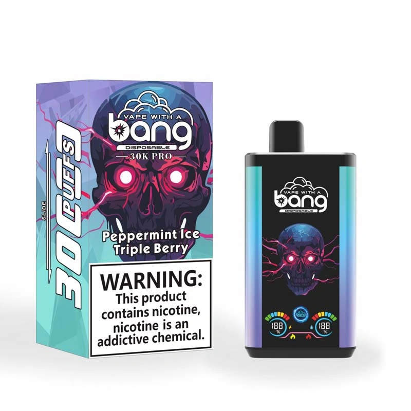 Bang 30K Pro 30,000 Puffs Dual Flavor Vape PEPPERmint Ice and Triple Berry Bang 30K Pro 30,000 Puffs Dual Flavor Vape PEPPERmint Ice and Triple Berry