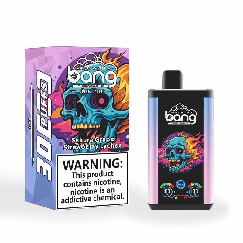 Bang 30K Pro 30,000 Puffs Dual Flavor Vape Sakura Grape and Strawberry lychee Bang 30K Pro 30,000 Puffs Dual Flavor Vape Sakura Grape and Strawberry lychee