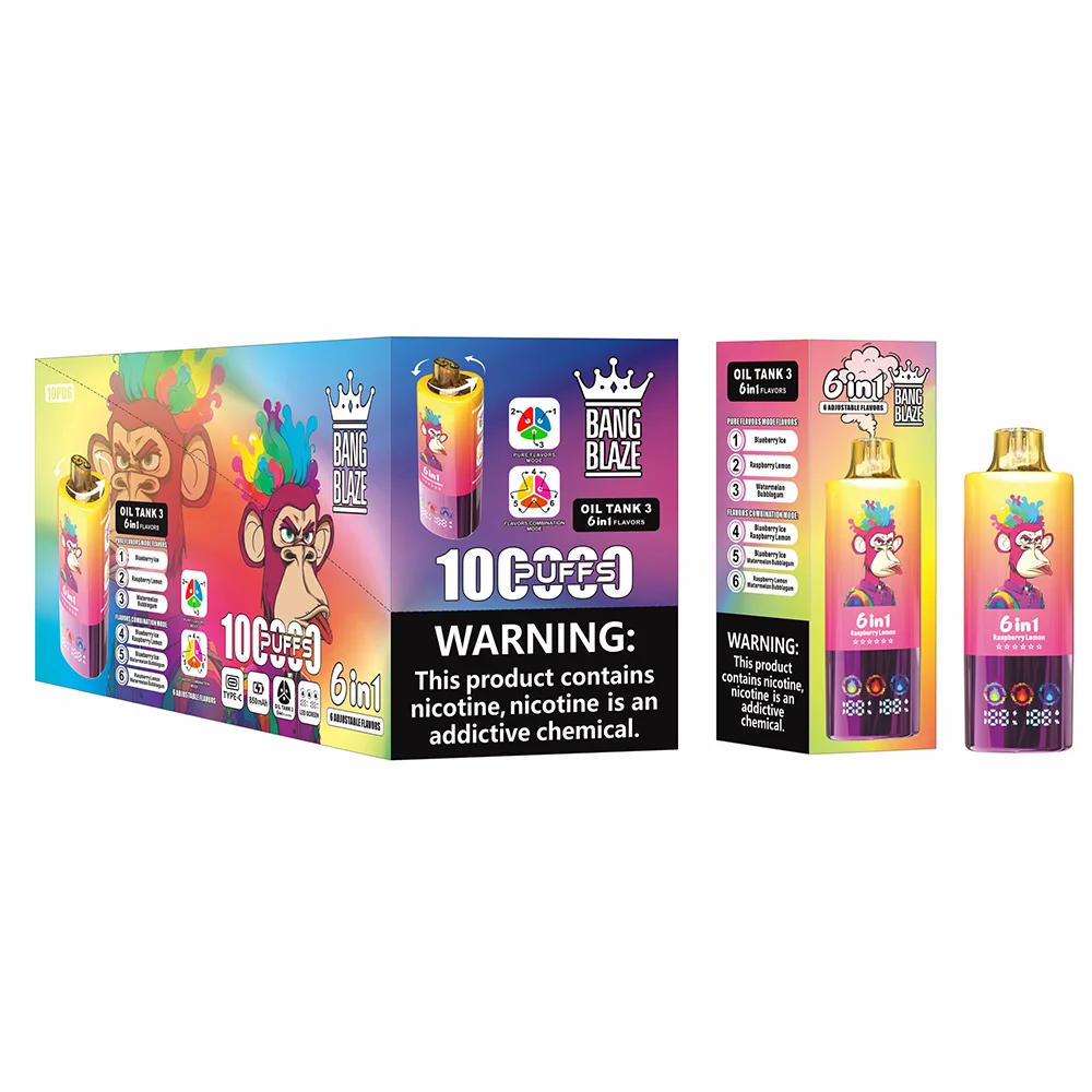 Bang-Blaze-100000-Puffs-6-in-1-Flavors-100K-Disposable-Vape-Blueberry-Ice-and-Raspberry-Lemon-and-Watermelon-Bubblegum Bang-Blaze-100000-Puffs-6-in-1-Flavors-100K-Disposable-Vape-Blueberry-Ice-and-Raspberry-Lemon-and-Watermelon-Bubblegum