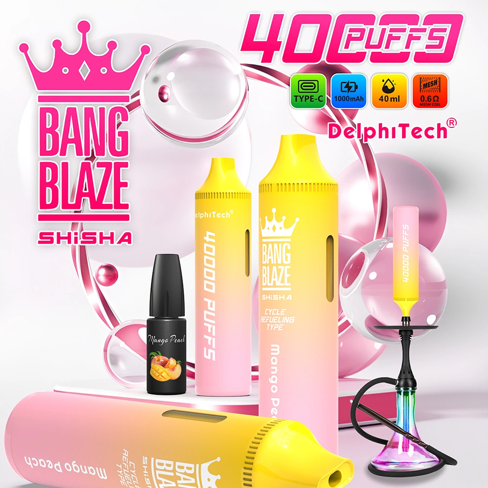 Bang Blaze 40K Puffs Shisha Refillable Vape Mango Peach Bang Blaze 40K Puffs Shisha Refillable Vape Mango Peach