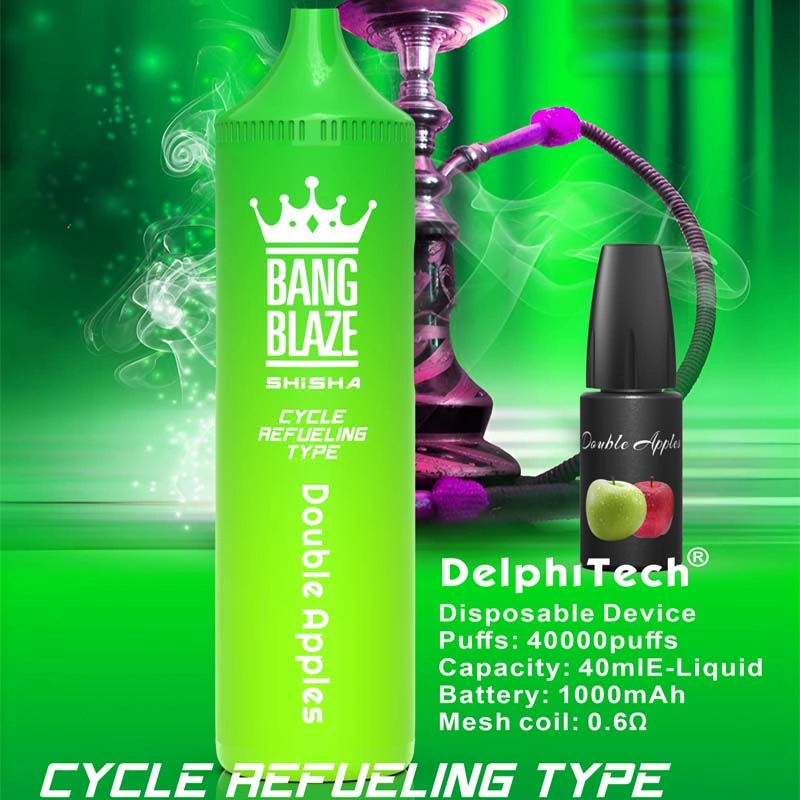 Bang Blaze 40K Puffs Shisha Refillable Vape Double Apples Bang Blaze 40K Puffs Shisha Refillable Vape Double Apples