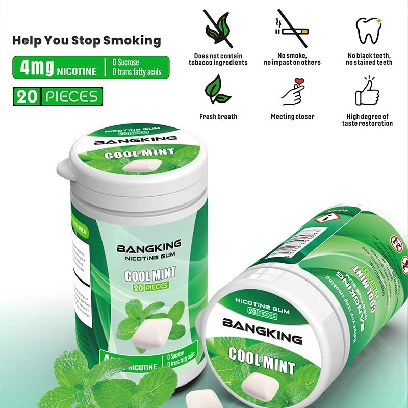 Bang King 4mg Nic Gum Help You Stop Smoking Cool Mint Bang King 4mg Nic Gum Help You Stop Smoking Cool Mint