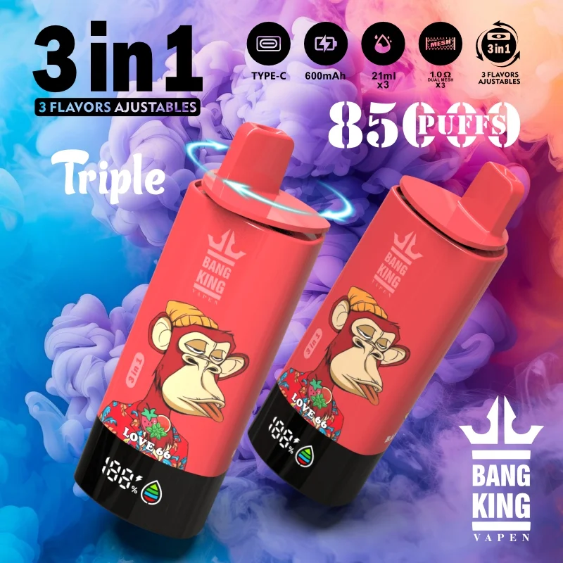 Bang King Triple 85K Puffs 3 in 1 Disposable Vape 1 Bang King Triple 85K Puffs 3 in 1 Disposable Vape 1