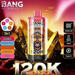 Bang Legend 120K 5 in 1 120000 Puffs Vape Strawberry Watermelon and Cantaloupe Apple and Cola Ice and Mango Peach and Love66 Bang Legend 120K 5 in 1 120000 Puffs Vape Strawberry Watermelon and Cantaloupe Apple and Cola Ice and Mango Peach and Love66
