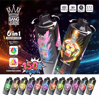 Bang Legend 150K Puffs Vape Peach Ice & Mango Peach & Blueberry Peach (2)