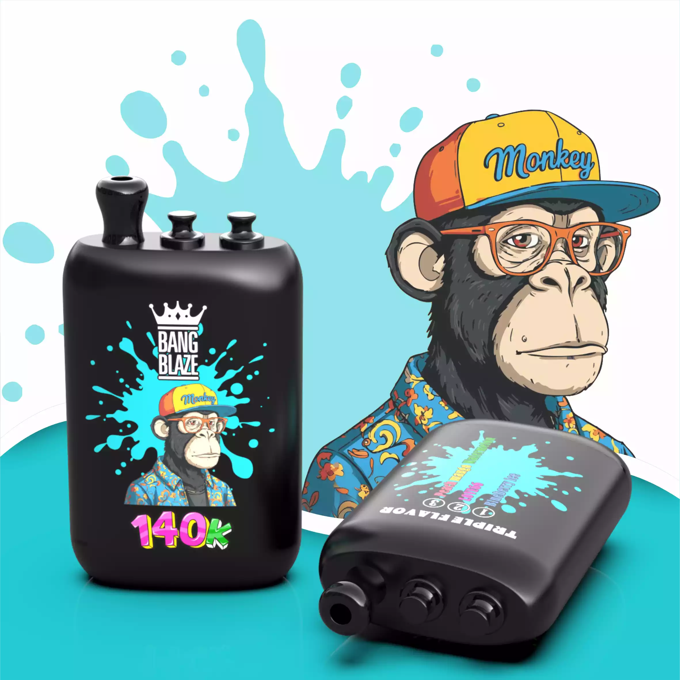 Bang Blaze 140K Vape 3-in-1 Flavors 140000 Puffs Disposable Vape Blueberry Ice & Peach Mango Watermelon & Love66 Bang Blaze 140K Vape 3-in-1 Flavors 140000 Puffs Disposable Vape Blueberry Ice & Peach Mango Watermelon & Love66