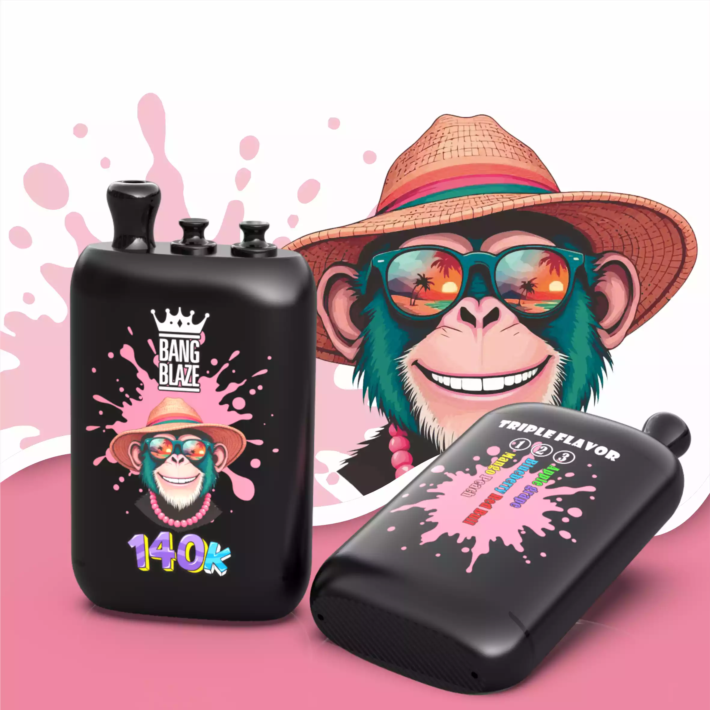 Bang Blaze 140K Vape 3-in-1 Flavors 140000 Puffs Disposable Vape Mango Peach & Blueberry Red Bull & Apple Grape Bang Blaze 140K Vape 3-in-1 Flavors 140000 Puffs Disposable Vape Mango Peach & Blueberry Red Bull & Apple Grape