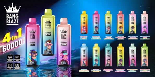 Bang Blaze 60K Vape 4-in-1 Flavors 60000 Puffs Disposable Vape EU European Shipping all Flavors