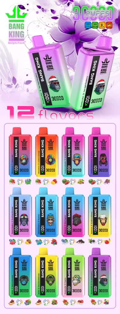 Bang King 30K Vape Dual Flavor 30000 Puffs Vape Smart Screen EU Warehouse Shipping all Flavors
