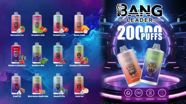 Bang Leader 20K Puffs Disposable Vape Dual Mesh Tiger Design &nbsp;Shipping from EU Warehouse all flavors