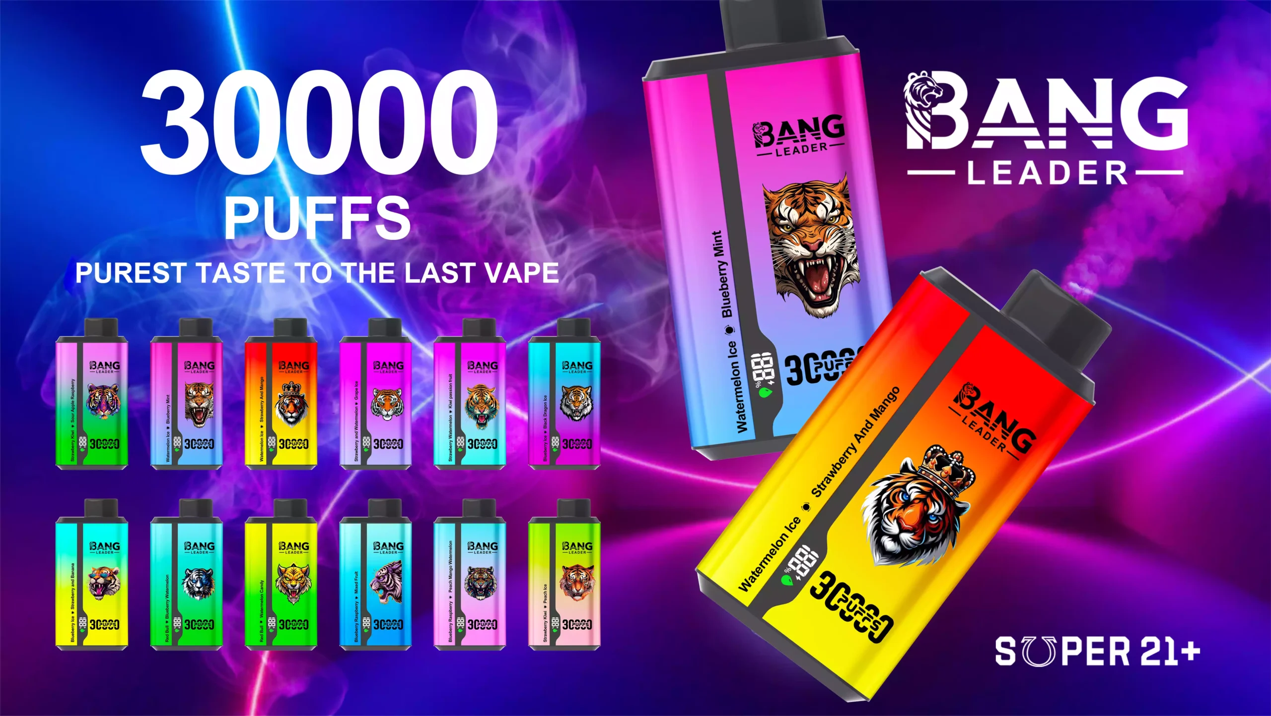 Bang Leader 30000 Puffs Disposable Vape 2-in-1 Dual Flavor all flavors