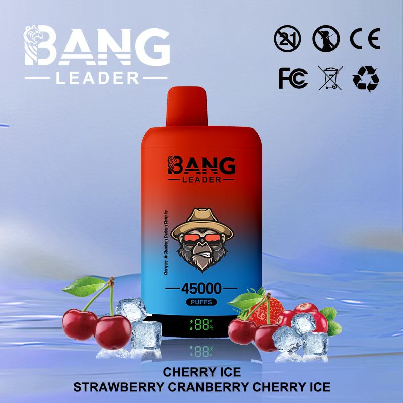 Bang Leader 45K Vape Dual Flavor LED Screen 45000 Puffs Disposable Vape EU Warehouse Shipping Cherry Ice & Strawberry Cranberry Cherry Ice Bang Leader 45K Vape Dual Flavor LED Screen 45000 Puffs Disposable Vape EU Warehouse Shipping Cherry Ice & Strawberry Cranberry Cherry Ice