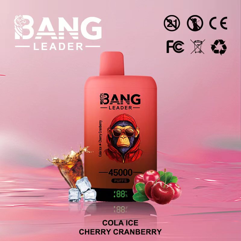 Bang Leader 45K Vape Dual Flavor LED Screen 45000 Puffs Disposable Vape EU Warehouse Shipping Cola Ice & Cherry Cranberry Bang Leader 45K Vape Dual Flavor LED Screen 45000 Puffs Disposable Vape EU Warehouse Shipping Cola Ice & Cherry Cranberry