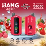 Bang Leader 50K Vape Dual Flavor 50000 Puffs Disposable Vaep Turbo Mode Smart Screen EU Warehouse Apple Pear & Kiwi Passionfruit Guava