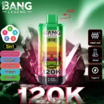 Bang Legend 120K Vape 5-in-1 Flavors 120,000 Puffs Disposable Vape Independent Mesh Coils EU Warehouse Shipping