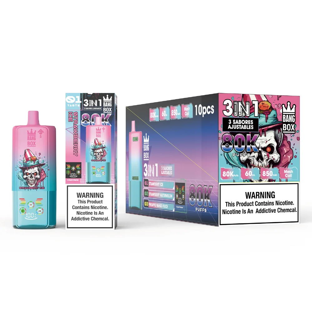 BANG BOX 80K Puffs Strawberry-Ice-&-Strawberry-Watermelon-&-Pineapple-Mango-Peach BANG BOX 80K Puffs Strawberry-Ice-&-Strawberry-Watermelon-&-Pineapple-Mango-Peach