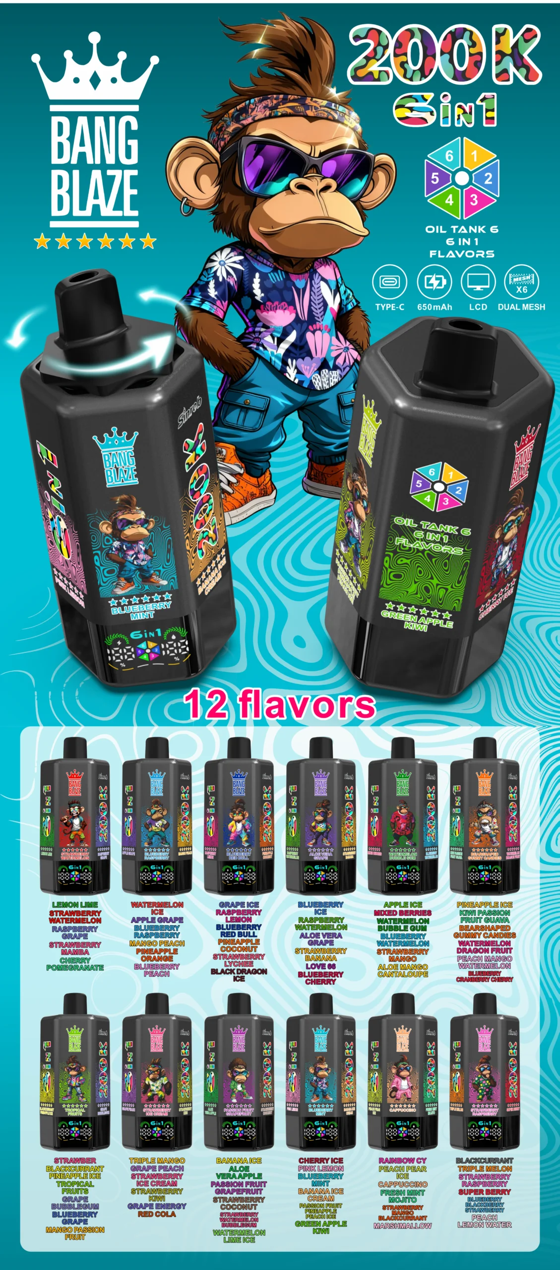 Bang BLAZE 200K 6-in-1 Bang-BLAZE-200K-6-in-1-all flavors