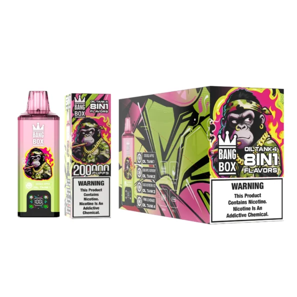 Bang BOX 200K Puff 8 IN 1 Double Apple & Sour Apple Raspberry & Blackberry Ice & Pineapple Peach