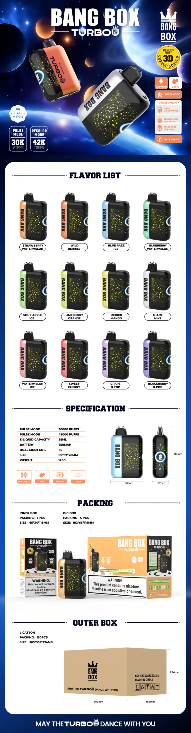 Bang Box 42K Puff all flavors