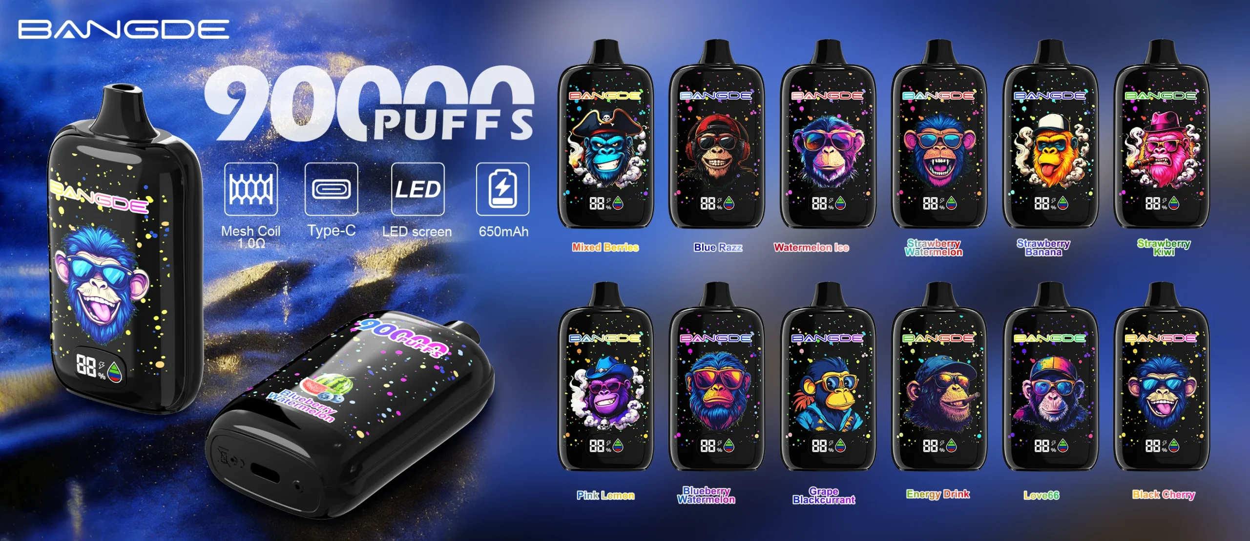 Bang DE Vape 90000 Puffs Disposable Vape All Flavors