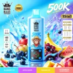 Bang Blaze 500K Vape 15in1 flavors Blueberry Ice & Apple Grape & Banana Ice & Watermelon Sour Peach