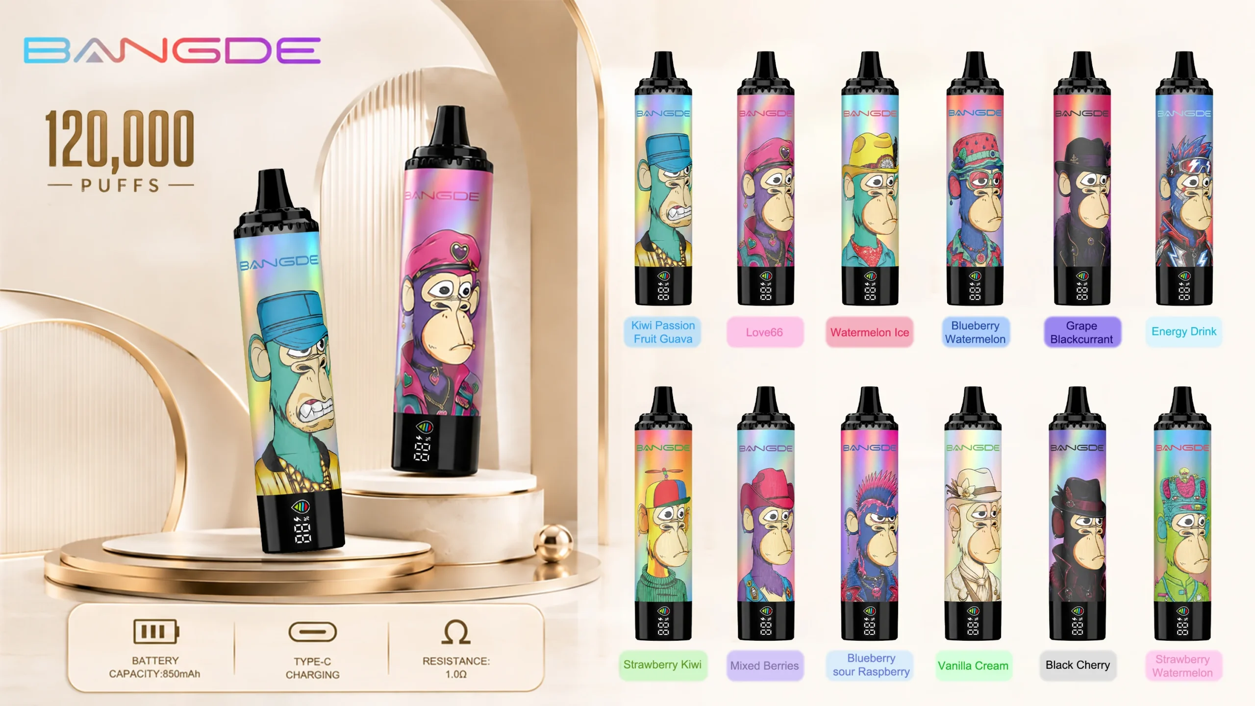 Bang DE 120K Vape All Flavors