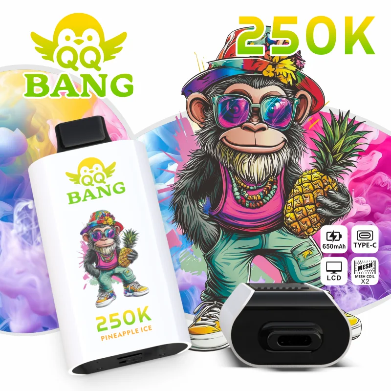 QQ BANG 250K Disposable Vape Pineapple Ice QQ BANG 250K Disposable Vape Pineapple Ice