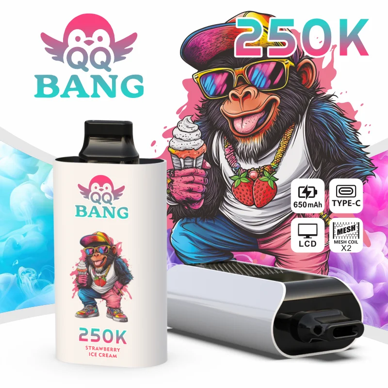 QQ BANG 250K Disposable Vape Strawberry Ice Cream QQ BANG 250K Disposable Vape Strawberry Ice Cream
