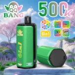 QQ Bang 500K Vape 6in1 Flavors Lychee Ice & Cheesecake & Pina Colada & Mixed Berry & Dragon Fruit Banana Cherry & Strawberry Watermelon